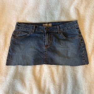 Women's Denim Mini Skirt - Blue